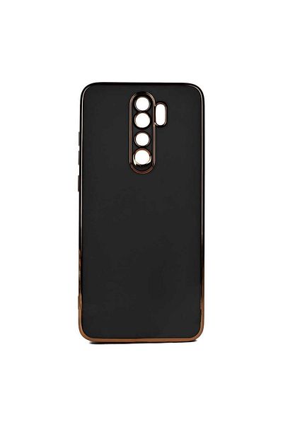 Fibaks حافظة هاتف Redmi Note 8 Pro ذات حافة لامعة ومطرزة باللون الذهبي
