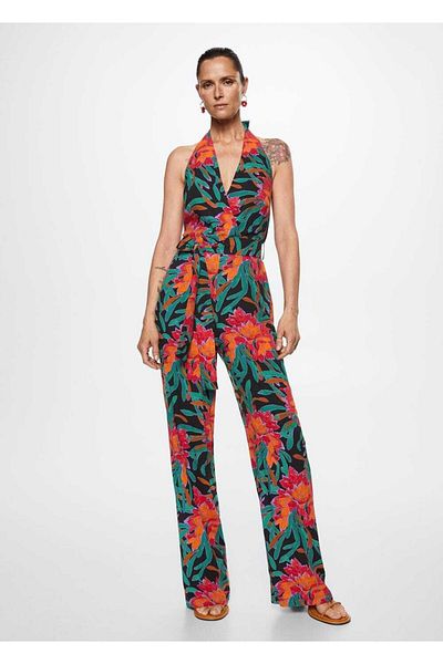 MANGO Woman salopetă florală