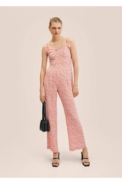 MANGO Woman Jumpsuit with Flowers