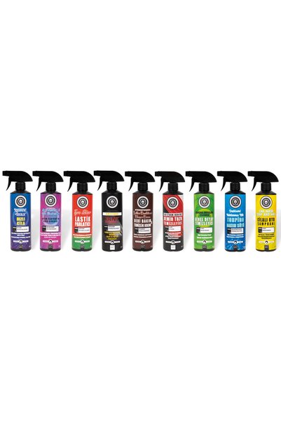 BELLA CAR CARE Gold Oto Temizlik Ve Bakım Seti 9 2 473 ml Şişeler