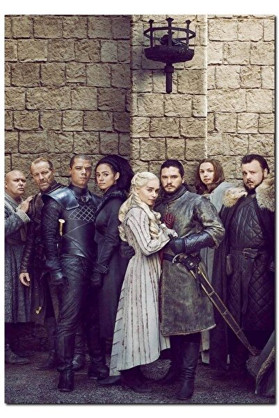 Cakatablo Ahşap Tablo Game Of Thrones Jon Snow Ve Daenerys Targaryen (50x70 C...