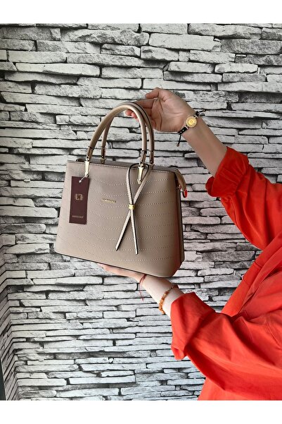 Armise gold حقيبة كتف نسائية من الجلد الصناعي بلون المنك