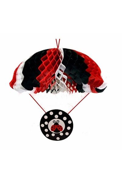 Deniz Party Store Ladybug Parachute Ceiling Ornament 60 Cm 1 Piece