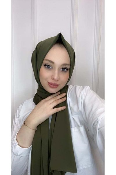 azra fashion Armine Trend Medina Silk Shawl - Khaki - One Size