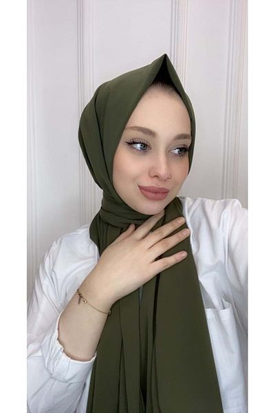 azra fashion Armine Trend Medina Silk Shawl - Khaki - One Size