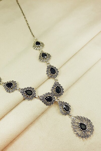 Güzel Gümüşçülük 925 Ayar Gümüş Mardin Midyat Telkari El Işi Doğal Taşlı Daml...