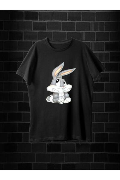 MADELEINE Tricou unisex Tiny Bugs Bunny imprimat obișnuit 100% bumbac