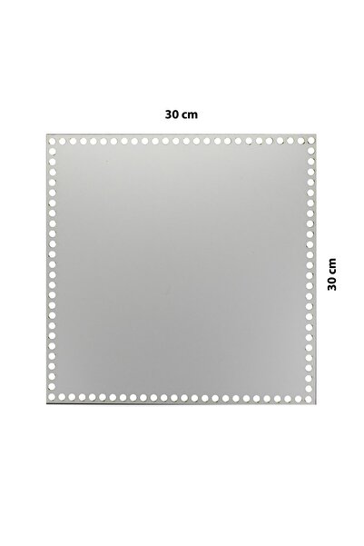 aladepo Ξύλινος δίσκος καλαθιού Τετράγωνη βάση 30x30 cm Λευκό Διπλό Πρόσωπο 3...