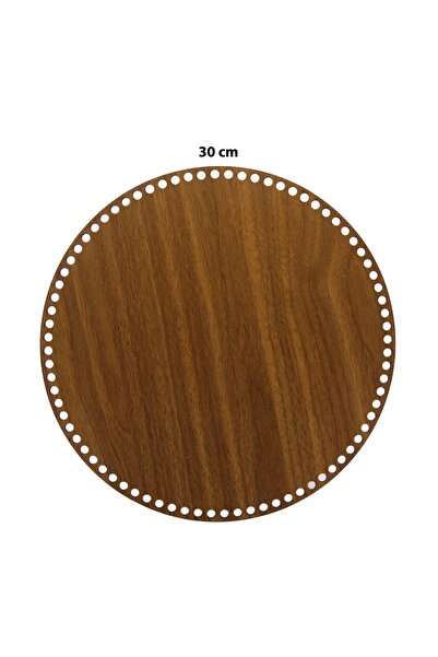 aladepo Ahşap Sepet Tepsi Tabanı 30cm Ceviz Çift Yüz 3mm Mdf