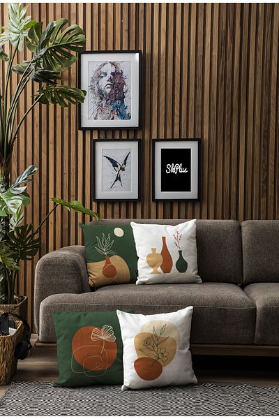 Skhome Double Sided Printed Special Design Decorative 8-Piece Throw Pillow Case (8LİKOM208)