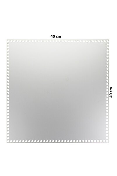 aladepo Ξύλινος δίσκος καλαθιού Βάση 40x40 cm Λευκό Διπλό Πρόσωπο 3mm MDF