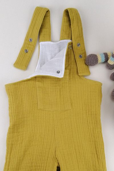 la mure baby 100% Cotton 4 Layer Muslin Baby / Child Strappy Jumpsuit Oeko-tex Certified