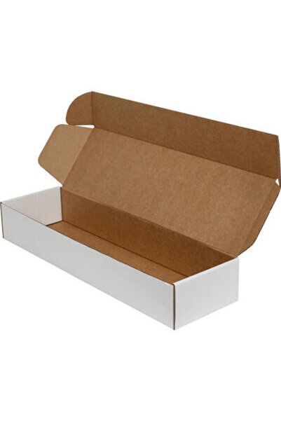 Kolicim 35x10x7cm Kutu - Kilitli Kutu - 1 Desi Kutu - Beyaz(15ADET)