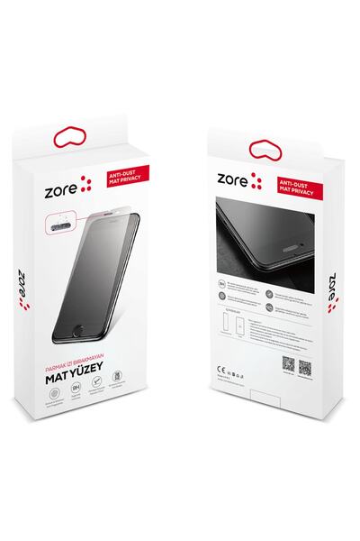 zore iPhone 8 Compatible Anti-Dust Matte Privacy Tempered Screen Protector