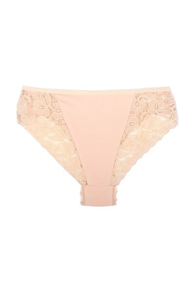 Zena Chiloți de damă din bumbac din 2 piese, cu detaliu din dantelă pe față și pe spate