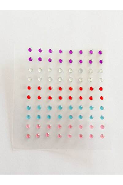 AlkazanAnkara 80 قطعة من ملصقات الأظافر اللاصقة الملونة على شكل حلقة الأنف