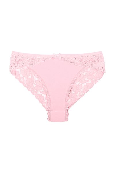 Zena 2-Piece Cotton Women's Panties with Lace Detail on the Front and Back