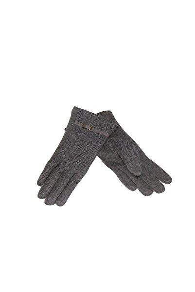 Bay Şapkacı Çift Fiyonklu Kadın Eldiven 6291