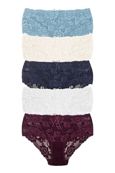 Zena Γυναικεία εσώρουχα 5 συσκευασιών Lace Plus Size