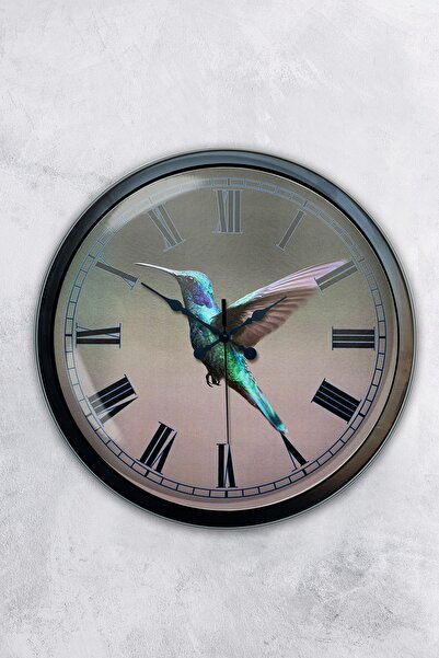 Kasva Concept ساعة حائط فنية حديثة معدنية سوداء مقاس 40 سم