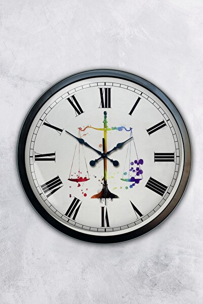 Kasva Concept ساعة حائط معدنية سوداء مقاس 40 سم