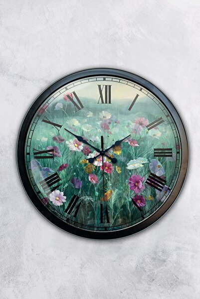 Kasva Concept 40 Cm Siyah Metal Barış Duvar Saati