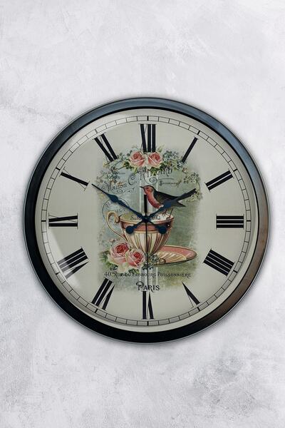 Kasva Concept 40 Cm Siyah Metal Peşin Satan Duvar Saati