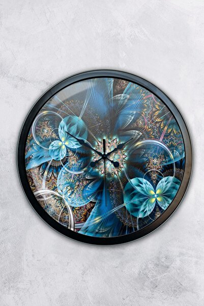Kasva Concept ساعة حائط معدنية سوداء مقاس 40 سم