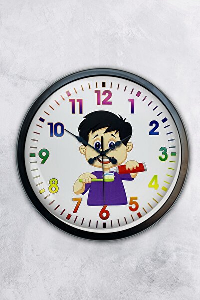 Kasva Concept ساعة حائط معدنية سوداء اللون مقاس 40 سم