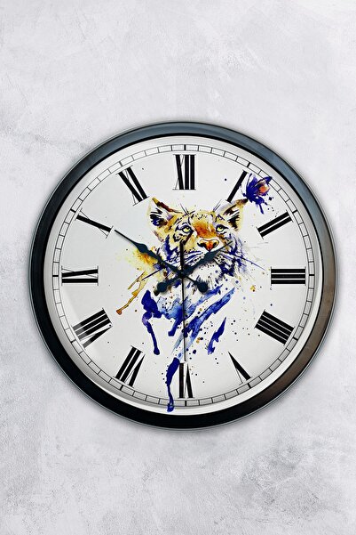 Kasva Concept ساعة حائط بمستشعر معدني أسود مقاس 40 سم