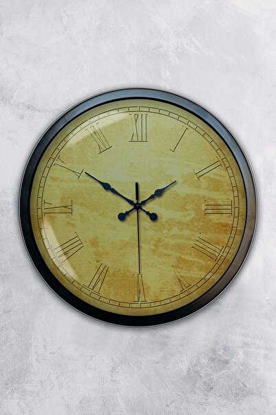 Kasva Concept ساعة حائط كابادوكيا معدنية سوداء مقاس 40 سم