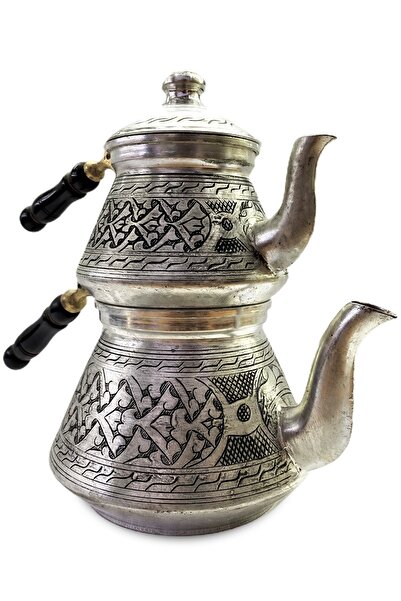 Batur Ticaret Özel Yapım Eskitme Model Ekstra Kalın Bakır Çaydanlık
