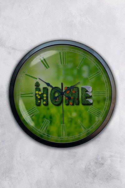 Kasva Concept ساعة حائط صور معدنية سوداء مقاس 40 سم