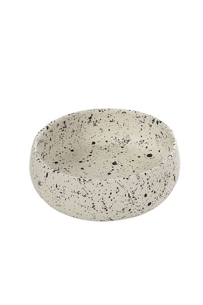 Beige & Stone Beige And Stone Ceramic Handmade Food / Water Bowl (M) Spotted