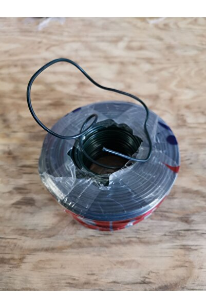 Tellioğlu Metal Makara Düz Tel Pvc Kaplamalı Bahçe Çit Bağlama Teli 2mm 1 Kg