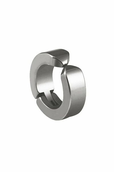 Acousticworld Stainless Steel Silver Men's Women's Non-Perforated Magnet Earrings with Clamps on Ears