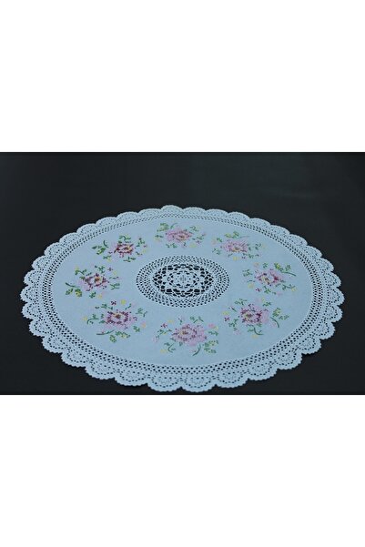 ANTİSAL Meiwa Pvc 30 Cm Çapında Yuvarlak Runner Sehpa Üstü Servis