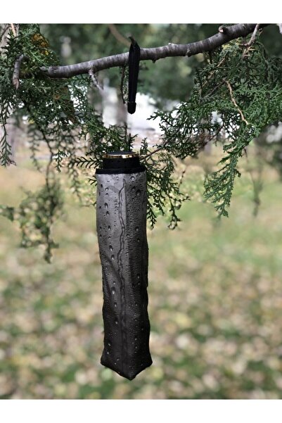 Rainwalker Rüzgarda Kırılmayan Su Damlacıklı Duman Rengi Kadın Şemsiye