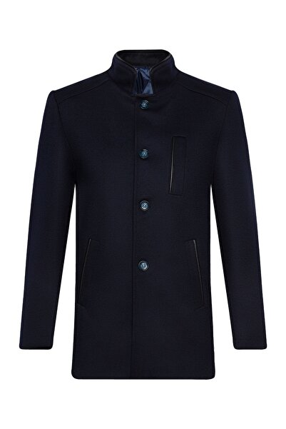 SÜVARİ Hakim Yaka Lacivert Erkek Kaban