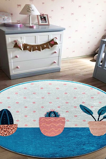 Karaca Circle Genç Cactüs Baskılı Halı