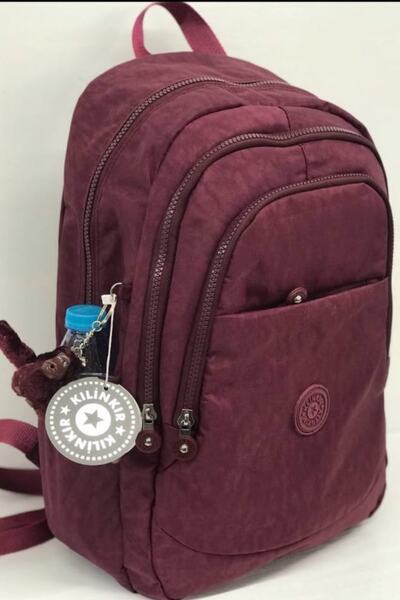 NEMO GROUP Bordo Sırt Çantası Laptop Seyahat Çantası Kırinkıl Su Geçirmez Oku...