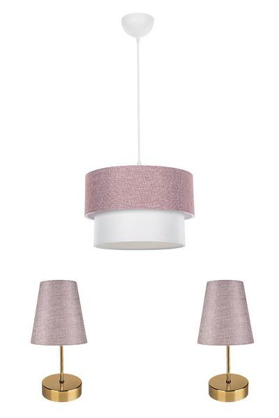 MANO Dried Rose Bedroom Lighting Set