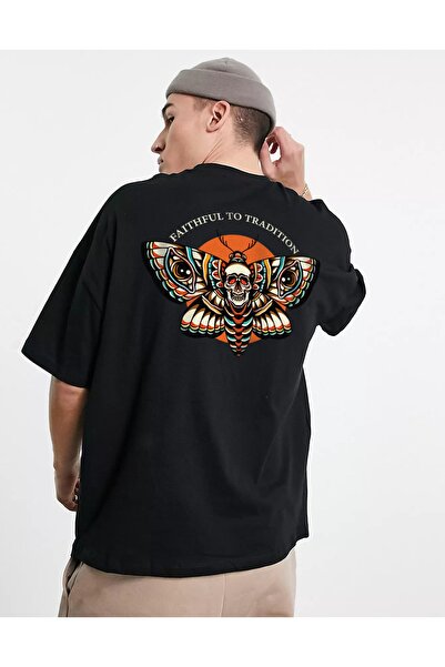 Ghedto Unisex Faithful Oversize Tshirt Μαύρο