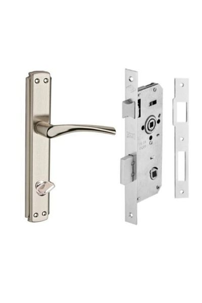 ARON Inside Right Opening WC Type Brawo Door Handle & Kale (169RWC) Flat Door Lock Set (1 SET)
