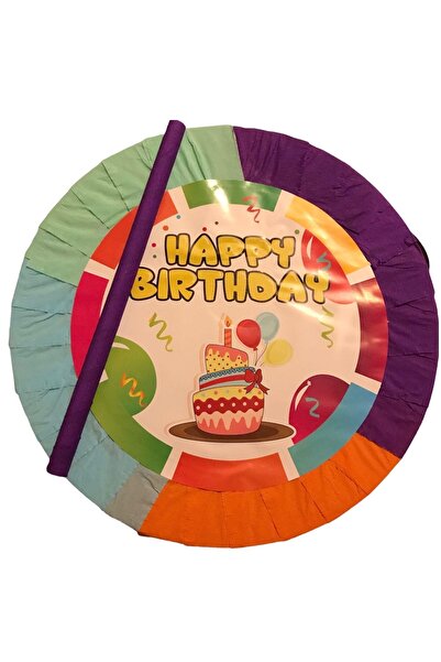 Happyland Rengarenk Happy Birthday Yazılı Pinyata Ve Sopası