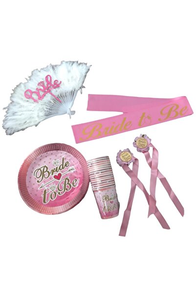 Happyland Bride To Be Partisi Bekarlığa Veda Parti Seti Pembe/gold Lüks Set