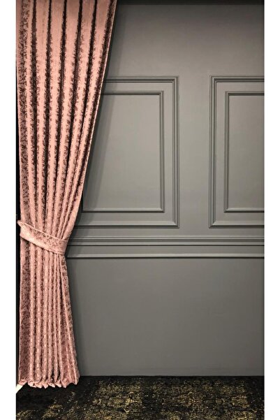 rendecioğlutekstil Fon Perde Milas Desen Jakar Fonluk 80*270 Sık Pileli