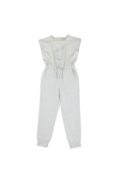 best kids Girl's Gray Melange Printed Jumpsuit