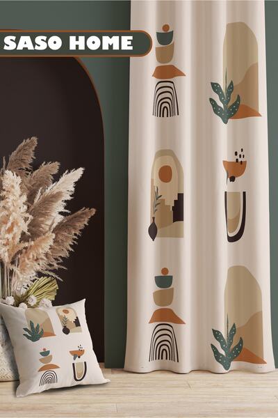 SasoHome Ethnic African Surrealist Διακοσμητικό Μαξιλάρι Ριχτάρι - Μαξιλαροθήκη