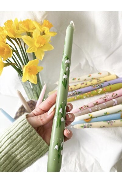 NYMPHİS Şamdan Mumu Lale Desenli Tek Adet